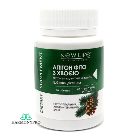 Апітон фіто з хвоєю 60 таблеток / Apiton phyto with pine needle